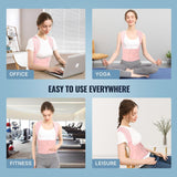 Fit Geno Back Brace and Adjustable Posture Corrector And Trainer for Women and Men, Back Straightener, Scoliosis and Hunchback Correction, Back Pain, Spine Support, Pink, Medium (Waist 34-41 Inch)