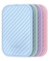 TOURIT Slim Ice Packs for Lunch Boxes and Coolers, 4 Pack Reusable Lunch Box Ice Packs, Long Lasting BPA-Free Non-Toxic Freezer Packs for Lunch Bags, Travel, Picnic or Camping, Morandi