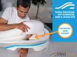 MedCline Shoulder Relief System, Bed Wedge Pillow for Shoulder Pain Relief with Therapeutic Body Pillow, Insert, and Covers, Inclined Sleep Position with Arm Pocket, Large for 5'10" and Above