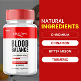 Vitaflow Blood Balance Support Supplement, Vita Flow Capsules Premium Glycogen Blend for Joints, Vital Flow Glyco Pills Maximum Strength Pressure Breathing, Vitalflow Natural Advanced Formula (60 Ct)