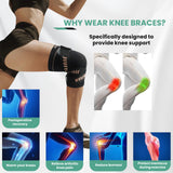 JIUFENTIAN Knee Support for Women and Men with Strap (2pack) Copper Knee Brace for Women Arthritis Pain-Knee Sleeves for Working Out,Running and Knee Pain Relief(2X-Large)