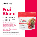 Juice Plus+ Fruit Blend Soft Chews (Chewables) - Boost Your Nutrition with 11 Fruits & Plant Ingredients - Vegan Gummy for Kids & Adults - Vitamins, Whole Food Nutrition - 120 Chewables