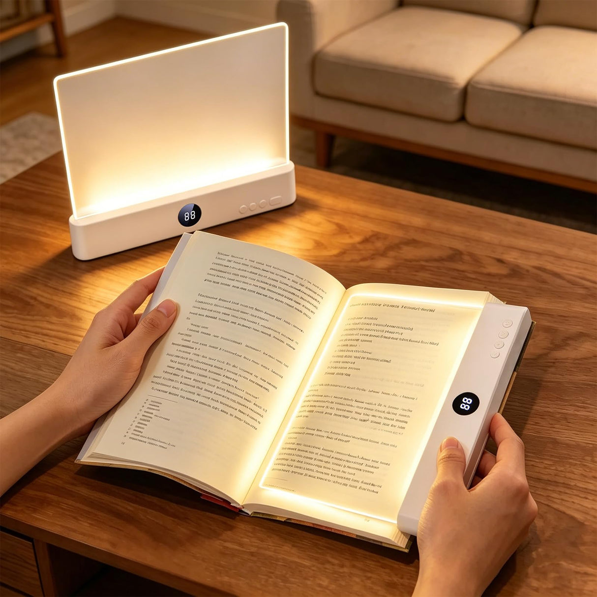 Choudao Tech LED Book Light and Night Light 2 in 1, 3 Color Temperatures & Stepless Dimming, USB Rechargeable Reading Light with Timer for Night Reading (White)