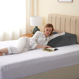 Bedluxe Leg Elevation Pillows, Leg Pillows for Sleeping, Cooling Gel Memory Foam Top, Wedge Pillow for Legs, Leg Wedges for Circulation, Swelling, After Surgery - Removable Cover (10 Inch, Black)