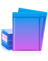 Metronic Bubble Mailers 6x10 Inch 100 Pack BluePurple Usable Size 6x9" Pretty Bubble Mailer Waterproof Padded Envelopes for Christmas Gift Packaging, Mailing, Shipping, Small Items Bulk