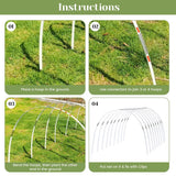 Sunwuk Greenhouse Hoops 20pcs, Garden Hoops for 1-3.5ft Wide Raised Bed, 5 Sets of 5.6ft Long Super Bendable Fiberglass Support Frame, Small Garden Tunnel for Row Cover (S Size)