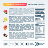 DripDrop Sugar Free Hydration Packets - Zero Classic Variety Pack - Single Serve Electrolytes Powder Drink Mix - Lemon Lime, Watermelon, Peach, Passion Fruit - Non-GMO, Gluten Free, Vegan - 16 Sticks