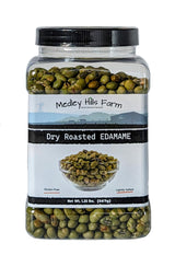 Dry Roasted Edamame by Medley hills farm 1.25 Lbs. in Reusable Container - edamame dry roasted and Lightly Salted - Healthy diet snacks - gluten-free