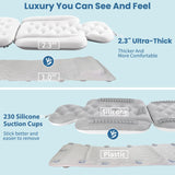 Full Body Bath Pillow for Bathtub, Thick Bathtub Cushion with Laundry Bag, Luxury Tub Pillow for Bath for Headrest Neck and Back Support White 60" x 16"