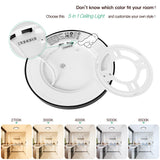 Brightever Black Flush Mount Ceiling Light, 7 Inch 12W, Super Slim 0.67 Inch 1200LM LED Ceiling Light Fixtures, Dimmable & 2700K/3000K/4000K/5000K/6500K 5 Color in One Ceiling Lamp for Closet, 2 Packs