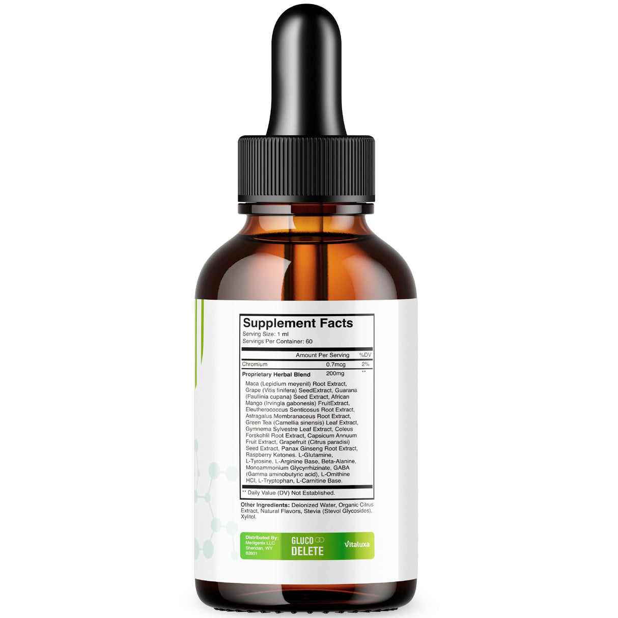 (5 Pack) Gluco Delete Drops, GlucoDelete Liquid Dietary Supplement Extract Advanced Formula Glyco Support, Glucol Gotas Liquido Premium Vitamin Droppers Max Strength Natural Ingredients Review (10oz)