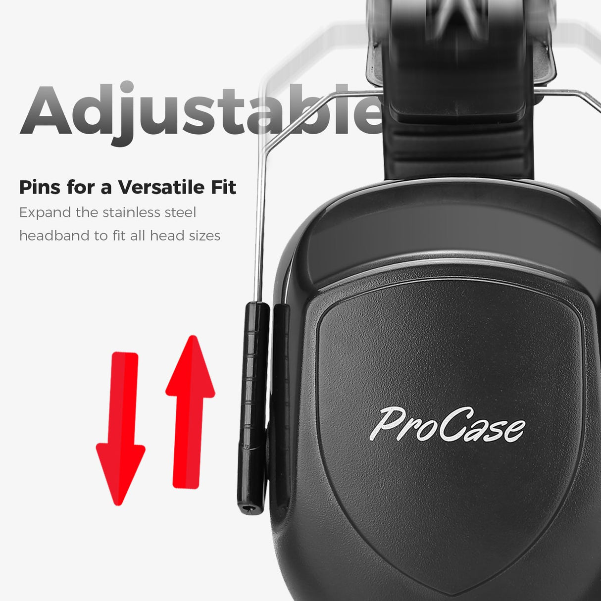 ProCase Noise Reduction Ear Muffs, Sound Proof Ear Protection, NRR 28dB Noise Cancelling Headphones for Adults Kids Autism, Hearing Protection for Shooting Gun Range Mowing -6 Packs, Black