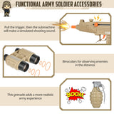 GIFTINBOX Kids Army Soldier Dress Up Costume Role Play Set, Deluxe Christmas Gift for Kids Boys Aged 3-13 Size M