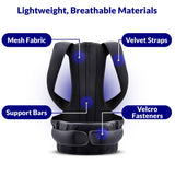 The Natural Posture Posture Corrector for Men and Women - Lumbar Back Brace and Shoulder Straightener - Helps Provide Lower Back Support and Relief - Adjustable, Comfortable and Easy to Wear