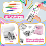 TOZDTO Kids Camera Instant Print,1080P HD Dual Lens Selfie Camera Toys for Girls & Boys Ages 3-12, Instant Photo Printing with 3 Rolls of Paper & 32GB Card, Christmas Birthday Gift for Toddlers (Pink)