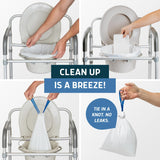 Lunderg Commode Liners with Absorbent Pads - Value Pack Medical Grade 150 Count Universal Fit - Disposable Bedside Commode Liners & Pads for Adult Chairs, Portable Potty Buckets & Camping Toilet Bags