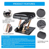Leermart Foot Rest for Under Desk at Work 4-Level Height Adjustable, Ergonomic Foldable Footrest for Office, Gaming,Computer, Soft & Removable Pad Desk Foot Stool Suitable for All Seasons