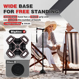 BigAlex Lightweight Collapsible Walking Cane with Soft Comfortable TPR Handle for Seniors and Elderly Adults, Larger Handle for Comfort, Adjustable Support Stick, Portable Travel Aid for Men & Women