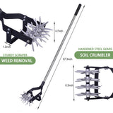 YEELOR 2‑in‑1 Rotary Cultivator for Tilling and Weeding