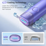 Laser Hair Removal with 5℃ Ice Cooling, Painless IPL Laser Hair Removal Device 3 In 1 Ubroo At Home Hair Remover Machine for Women Men Electrolysis Permanent Epilator on Face Body Depilation (Purple)