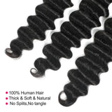Human Hair Bundles 20 22 24 Inch Loose Deep Wave Human Hair 3 Bundles 100% Unprocessed Brazilian Virgin Human Hair Extensions 12A Grade Human Hair Extensions