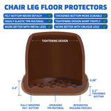 20 Pcs Black Extra Small Chair Leg Floor Protectors for Hardwood Floors, Upgraded Rubber Chair Leg Caps with Felt, Furniture Leg Feet Covers Protect Floor from Scratches Reduce Noise (Fit 0.55"-0.75")