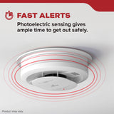 Kidde Smoke Detector, Hardwired with 10-Year Battery Backup, Voice Alerts, Interconnectable, LED Status Lights, 85 dB Alarm, 5-inches, 20SA10-V, 1 Pack