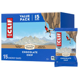 CLIF BAR - Protein Bars - Chocolate Chip - Made with Organic Oats - Energy Bars - Non-GMO - (15 Pack)