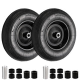 RRQ 4.80/4.00-8 Tire and Wheel, 16" Pneumatic Wheelbarrow Tires, 2 Pack
