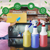 Honeydak 10 Pcs Chemical Resistant 32 oz Bottles, Commercial-grade Quality Reusable Plastic Bottle, Hdpe Plastic, Suitable for Home, Garden, Work (Nozzles Not Include)