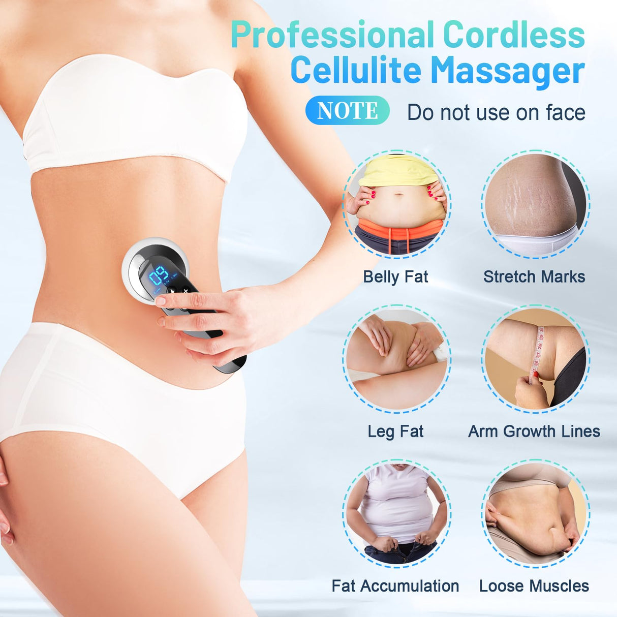 NeibuGlow Body Shaping Machine – Cordless Handheld Massager for Belly, Waist, Arms, Legs, Butt – Skin Firming Tool for Women-BS01
