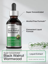 Horbäach Black Walnut Wormwood Liquid Extract | 2 fl oz | Alcohol Free Tincture | Vegetarian, Non-GMO & Gluten Free
