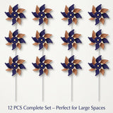 250th Anniversary USA Freedom Wind Spinners, Patriotic Pinwheels Red White Blue Decor for 4th of July Memorial Day Yard Lawn Parade Party, 12Pcs America 250 Decorations 1776-2026
