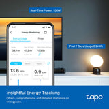 TP-Link Tapo Smart Plug Mini, Matter Compatible, Compatible with Alexa, Google Home & Samsung SmartThings, Energy Monitoring, 15A, UL Certified, 2.4G Wi-Fi Only, Tapo P110M(4-Pack)