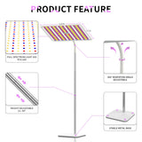 BESTVA 48W Grow Lights for Indoor Plants with Stand, Full Spectrum LED Plant Light for Indoor Plants,12-59 Inches Height Adjustable Growing Lamp with Auto On/Off Timer 4H/8H/12H, 4 Dimmable Brightness