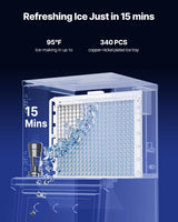 VEVOR Commercial Ice Maker Machine-Head 800 lbs/24 h, 26 Inch Stainless Steel Industrial Ice Machine, Self-Cleaning and Scheduled Ice Making, Modular Ice Cube Machine for Restaurant Hotel - Head Only