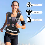 FUFF Adjustable Weighted Vest for Women & Men,4-10lb Vest with 6 Ironsand Weights for Strength Training,Weight Vest with Reflective Strip for Running Walking Exercise Workout