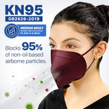 AccuMed KN95 Face Mask Made in USA , KN95 Mask Disposable Particulate Protective Mask, GB2626-2019, Protection Against Dust, Pollen and Haze (20 pcs) (Earloop) (Model: E95M) Navy