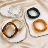5 PCS Acrylic Resin Bracelet Set For Women Chunky Acrylic Resin Bangles