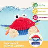 hahaland Baby Toys 6+ 12-18 Months - Crawling Musical Dancing Walking Moving Bouncing Learning Crab Tummy Time Toy Sensory Toddler Toys for 1-3 Year Old Christmas Birthday Gifts Stocking Stuffers