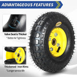 GICOOL 4.10/3.50-4 Rubber Pneumatic Tire, for Hand Truck Dolly Cart 2 Pack