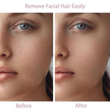 tuokiy Battery Operated Facial Hair Remover for Women, 2 Replacement Heads