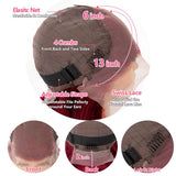 22inch 99j Burgundy Lace Front Wigs Human Hair Pre Plucked 180% Density 13x6 Body Wave HD Transparent Lace Frontal Glueless Wigs Human Hair Red Wigs For Black Women Natural Hairline with Baby Hair