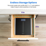 Etekcity Smart Scale for Body Weight and BMI, Bathroom Digital Electronic Weighing Scale for People, Bluetooth Free VeSync APP Connection, Rounded Corner, Accurate to 0.1lb/0.05kg, 400 lbs, Black