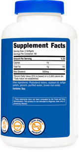 Nutricost Beta Sitosterol 120 Softgels, 500mg - Non-GMO, Gluten Free Supplement, 60 Servings