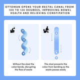 TUSHY Ottoman: Squatting Toilet Stool | Squatting Position Helps Improve Bowel Health, Reduce Strain & Relieve Constipation | 9" Tall, White