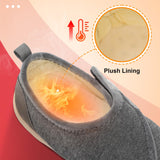 LeIsfIt Mens Slippers Wide House Shoes Adjustable Diabetic Shoes Arthritis Swollen House Slippers Indoor Outdoor Dark Grey Size 11