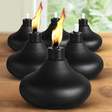 FAN-Torches 4 Pack Table Top Torches, 24.5oz Citronella Torches for Outside, Decorative Tabletop Lantern for Yard, Patio, Deck, Garden, Party, Landscape