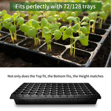 RooTrimmer Growing Trays, 1020 Plant Nursery Trays Heavy Duty Seed Starter Flat Seedling Tray for 72/128 Cell Plug Tray Transplant Growing Microgreens (21"×11", 10 Pack, 1.6" Deep, Without Holes)