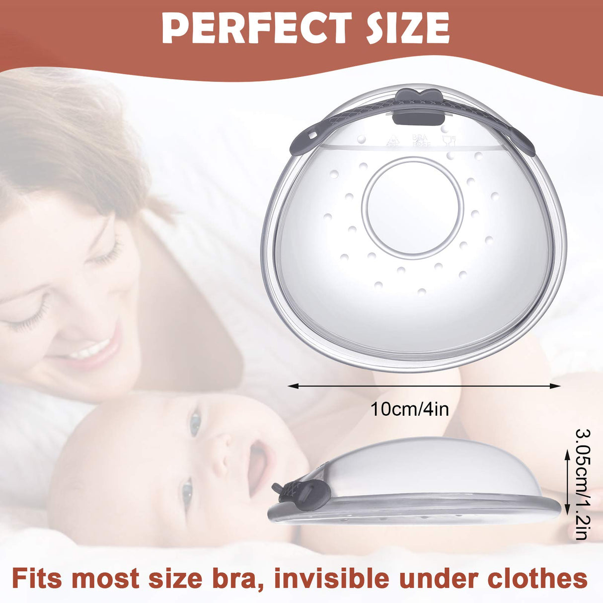 Lictin Breast Shell Breastmilk Collector for Breastfeeding-2 Pcs Silicone Breast Pad Nursing Cup Milk Saver for Nursing Moms Protect Sore Nipples Soft and Reusable with Box